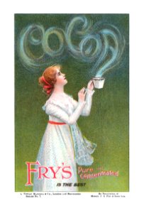 Fry’s Cocoa postcard. Free illustration for personal and commercial use.