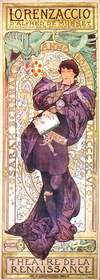 Alphonse Mucha - A10 Lorenzaccio, 1896.