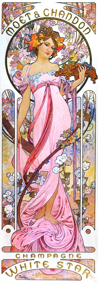 Alphonse Mucha - A39 Moet & Chandon 'Champagne White Star', 1899.