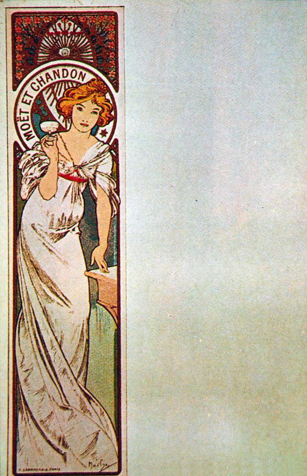Alphonse Mucha - G1g Menus - Moet & Chandon, 1899. C