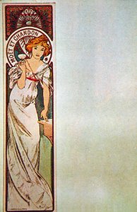Alphonse Mucha - G1g Menus - Moet & Chandon, 1899. C