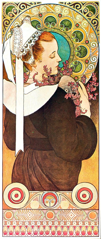 Alphonse Mucha - P43 Bruyere De Falaise/Heather, c.1901.