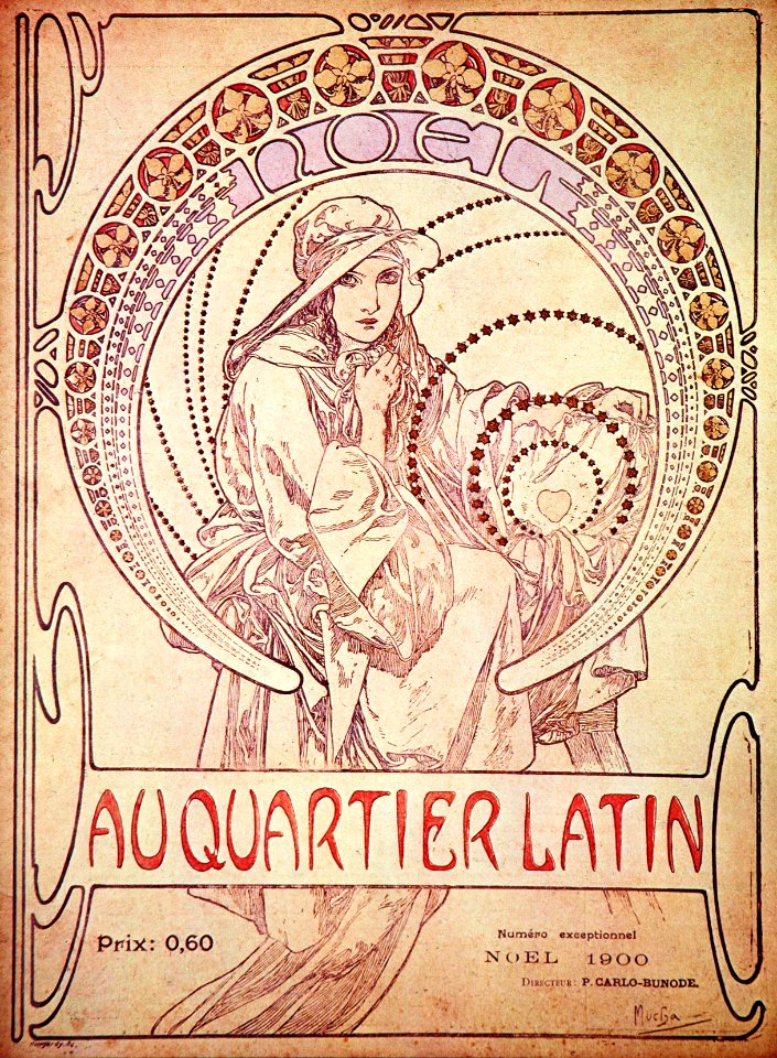 Alphonse Mucha - R11c Au Quartier Latin, 1900.