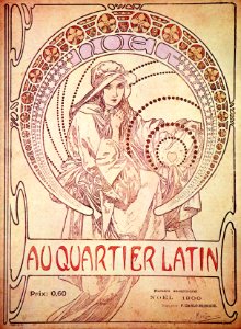 Alphonse Mucha - R11c Au Quartier Latin, 1900.