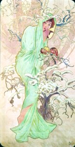 Alphonse Mucha - P6 Hiver/Winter, 1896.