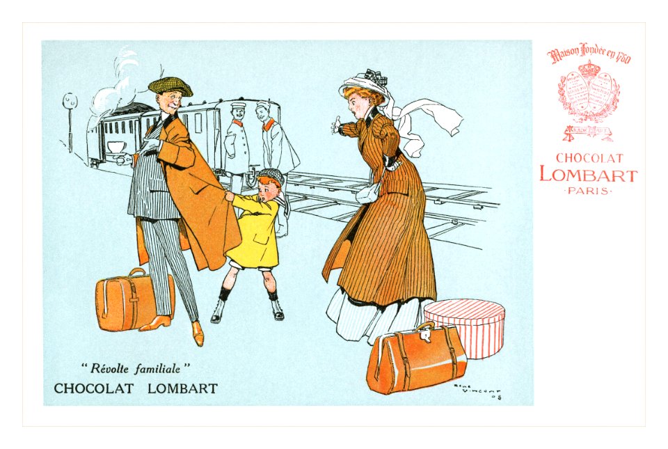 1908 Chocolat Lombart postcard