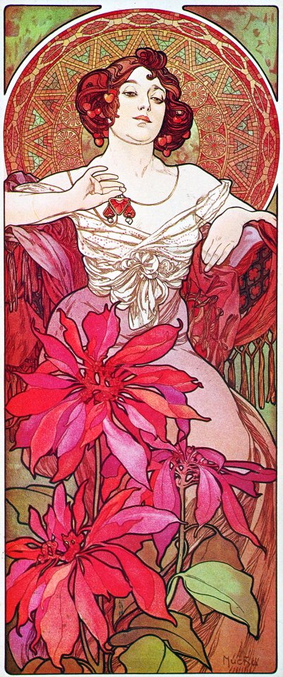 Alphonse Mucha - P37 Le Rubis/Ruby, 1900.