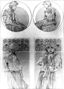 Alphonse Mucha - Plate from Figures décoratives, 1905.