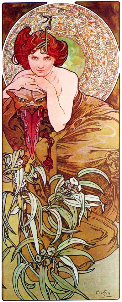 Alphonse Mucha - P35 L 'Emeraude/Emerald, 1900.