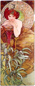 Alphonse Mucha - P35 L 'Emeraude/Emerald, 1900.