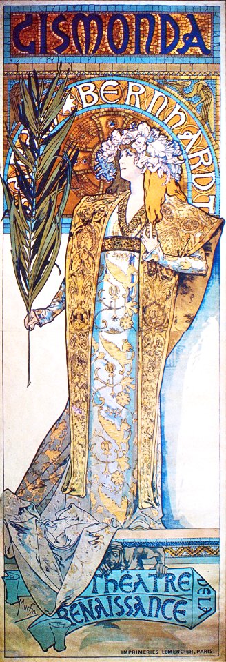 Alphonse Mucha - A1 Gismonda, 1894.