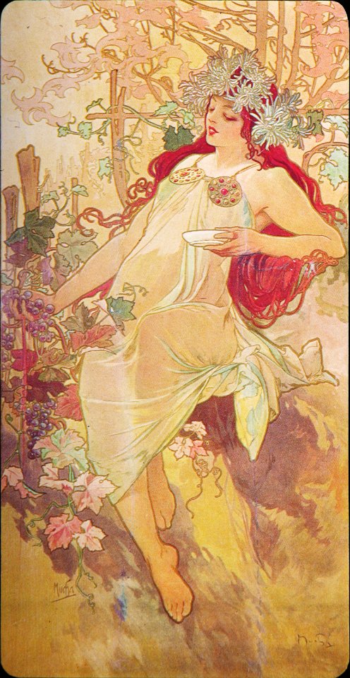 Alphonse Mucha - P5 Automne/Autumn, 1896.