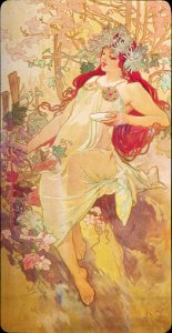 Alphonse Mucha - P5 Automne/Autumn, 1896.