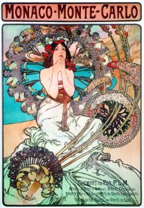 Alphonse Mucha - A21 Manaco Monte-Carlo, 1897.