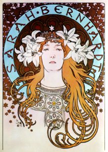 Alphonse Mucha - A16b Sarah Bernhardt/La Plume, 1897.