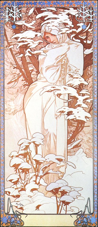 Alphonse Mucha - P51 Hiver/Winter, c.1903.