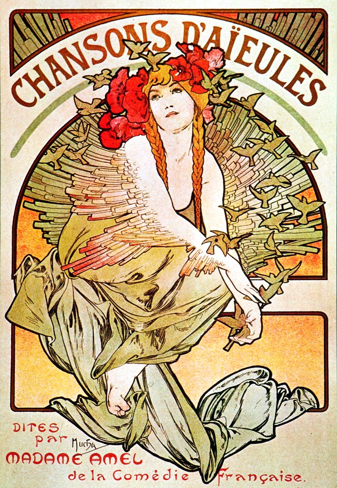 Alphonse Mucha - L22 Chansons d'Aïeules, c.1898.