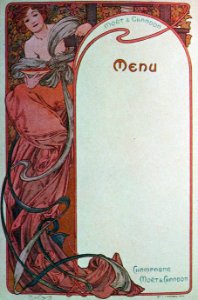 Alphonse Mucha - G1g Menus - Moet & Chandon, 1899. B