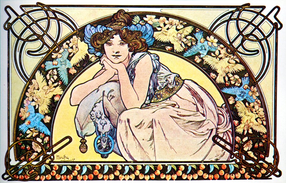 Alphonse Mucha - P24 Fleur De Cerisier/Cherry Blossom, 1898.