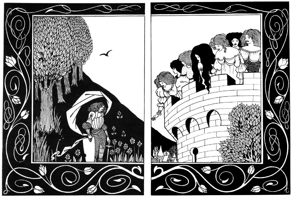 Aubrey Beardsley - How A Devil In A Woman's Likeness Would Have Tempted Sir Bors
