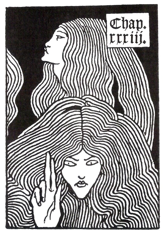 Aubrey Beardsley : Chapter heading from Le Morte d'Arthur