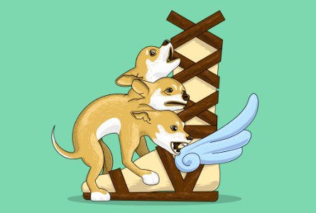 Cerberus dog as a Puppy. Free illustration for personal and commercial use.