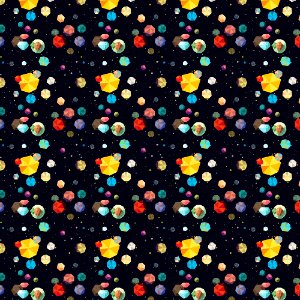 Asteroids planets pattern. Free illustration for personal and commercial use.