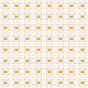 Kitty cat pattern. Free illustration for personal and commercial use.