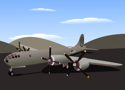 Enola Gay bomber. Free illustration for personal and commercial use.