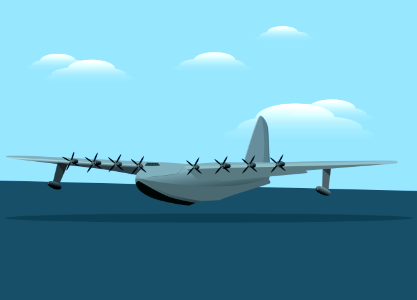Hughes H-4 Hercules Spruce Goose. Free illustration for personal and commercial use.