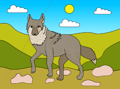 Coyote. Free illustration for personal and commercial use.