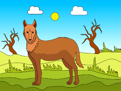 Dingo. Free illustration for personal and commercial use.