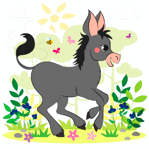 Donkey. Free illustration for personal and commercial use.