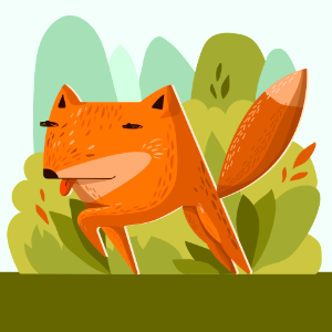 Fox. Free illustration for personal and commercial use.