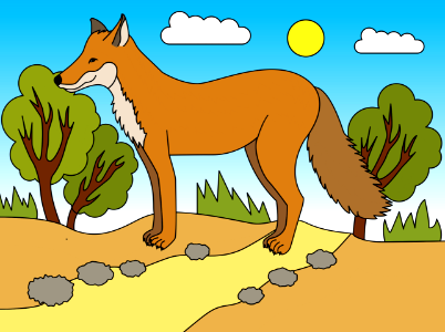 Fox. Free illustration for personal and commercial use.