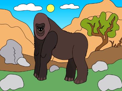 Gorilla. Free illustration for personal and commercial use.