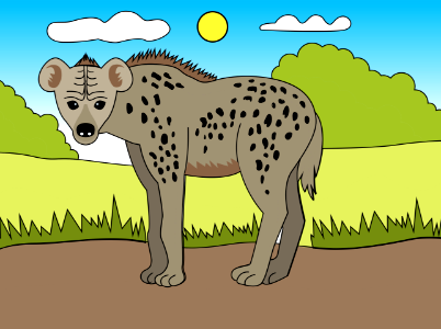 Hyena. Free illustration for personal and commercial use.