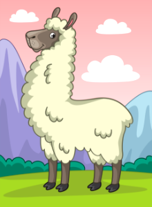 Llama. Free illustration for personal and commercial use.