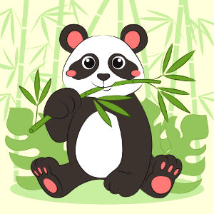 Panda. Free illustration for personal and commercial use.
