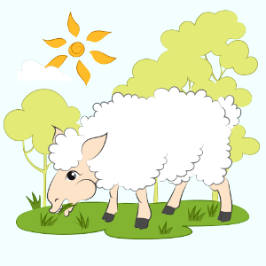 Sheep. Free illustration for personal and commercial use.
