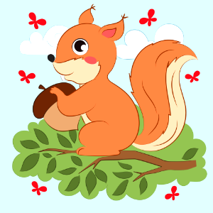 Squirrel. Free illustration for personal and commercial use.