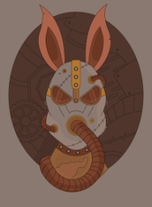 Steampunk Rabbit. Free illustration for personal and commercial use.