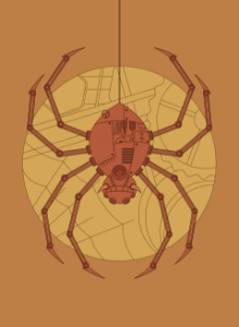 Steampunk Spider. Free illustration for personal and commercial use.