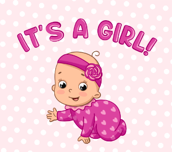 Girl baby. Free illustration for personal and commercial use.