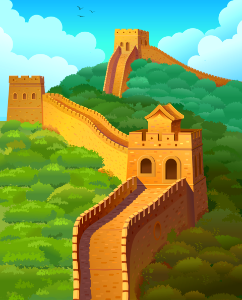 Creat wall china. Free illustration for personal and commercial use.
