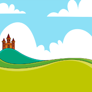 Distant castle. Free illustration for personal and commercial use.