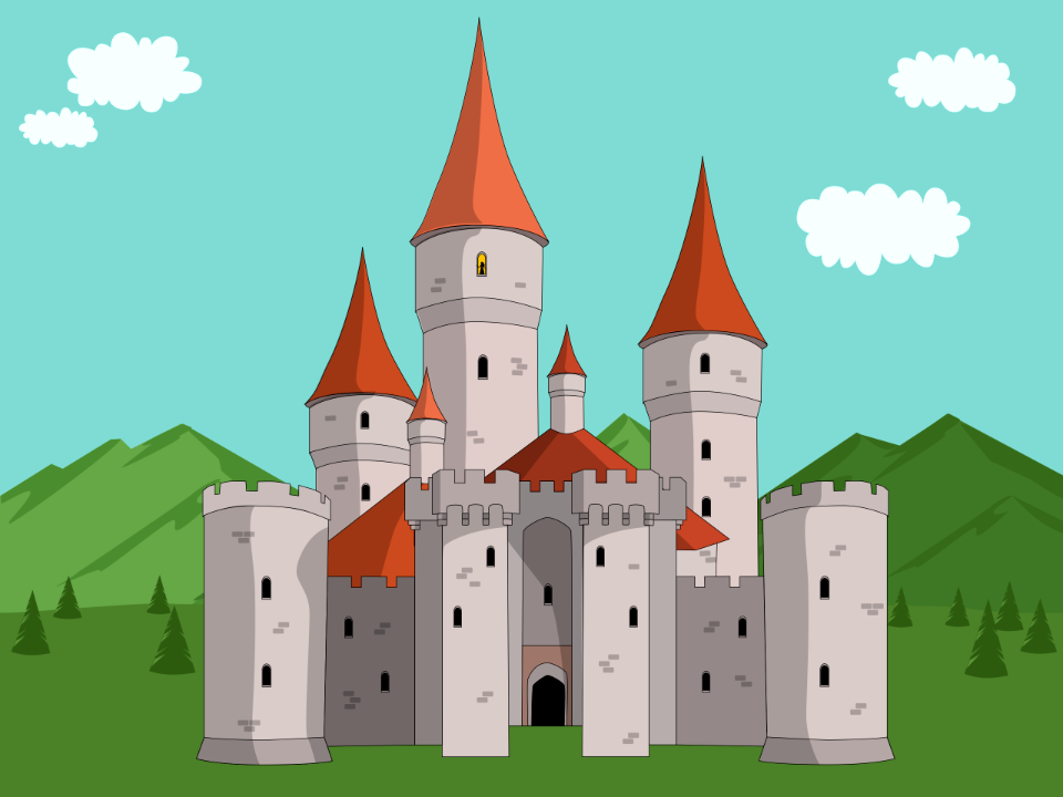 Grey castle - Free Stock Illustrations | Creazilla