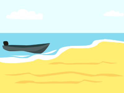 Fishermans boat. Free illustration for personal and commercial use.