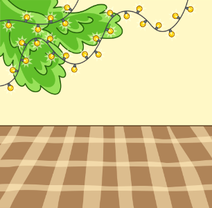 Christmas brown tablecloth. Free illustration for personal and commercial use.