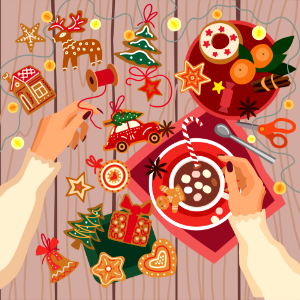 Christmas cookies. Free illustration for personal and commercial use.